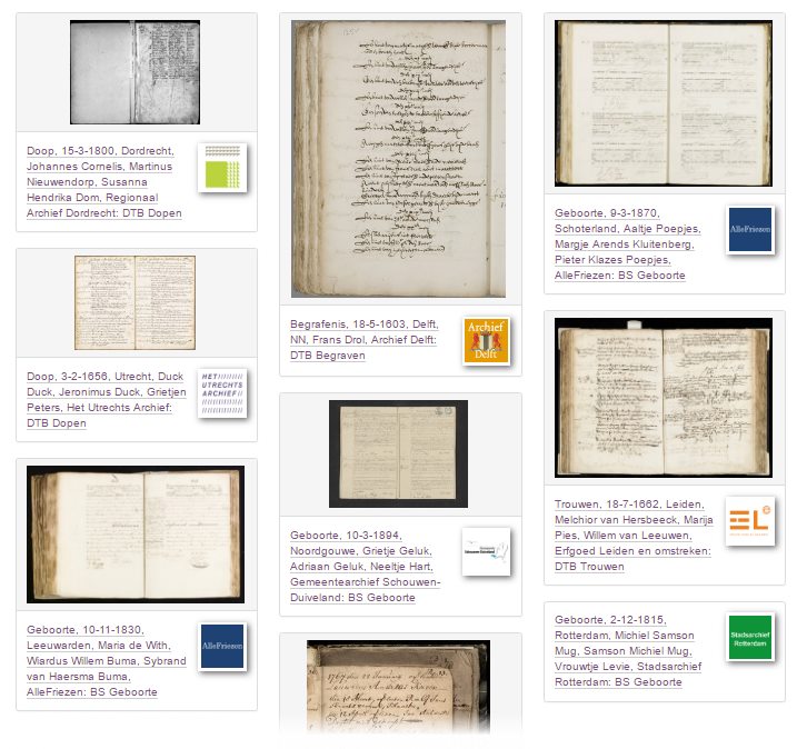 Shared favorite historical documents on Open Archives