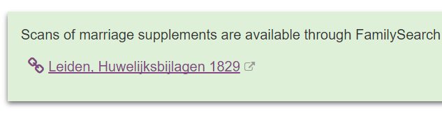 Open Archives directs you to the marriage supplements